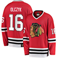 Elroe C.Blackhawks #16 Eddie Olczyk Red Premier Breakaway Retired Player Jerseys
