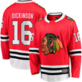 Elroe C.Blackhawks #16 Jason Dickinson Red Home Breakaway Jerseys
