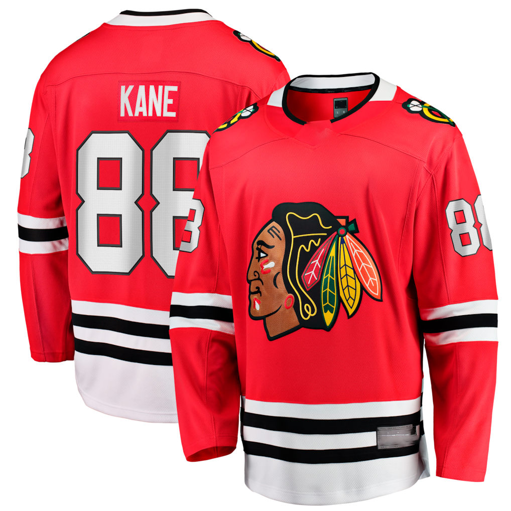 Elroe C.Blackhawks #88 Patrick Kane Red Home Breakaway Jerseys