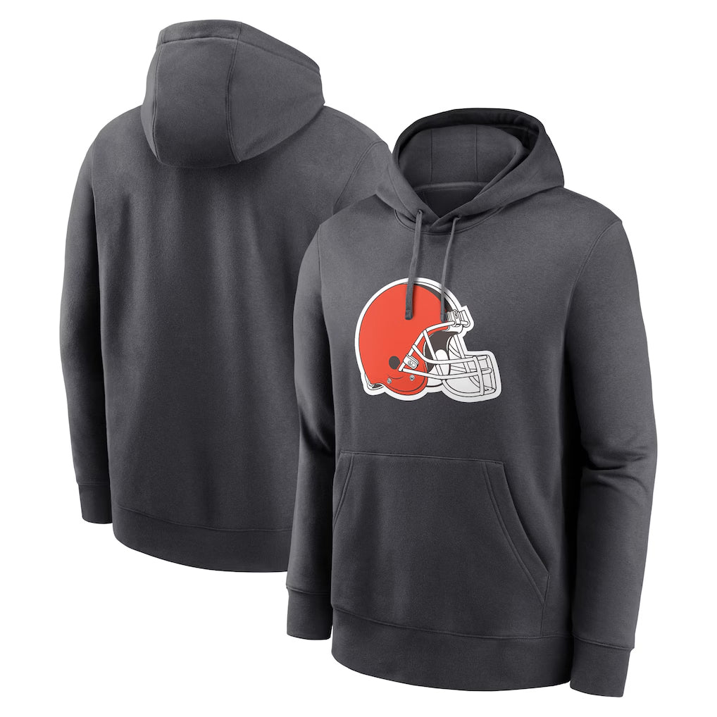 Elroe C.Browns Gray Primetime Logo Hoodie Blank Player Limited Stitched Jerseys