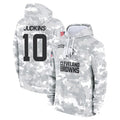 Elroe C.Browns #10 Quinshon Judkins Player Arctic Camo Salute to Service Hoodies Limited Game Stitched Jerseys