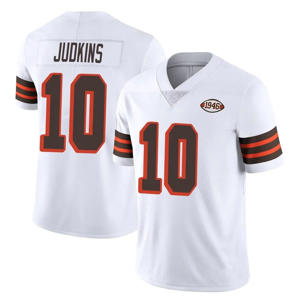Elroe C.Browns #10 Quinshon Judkins Player White Limited  Vapor 1946 Collection Alternate Game Stitched Jerseys