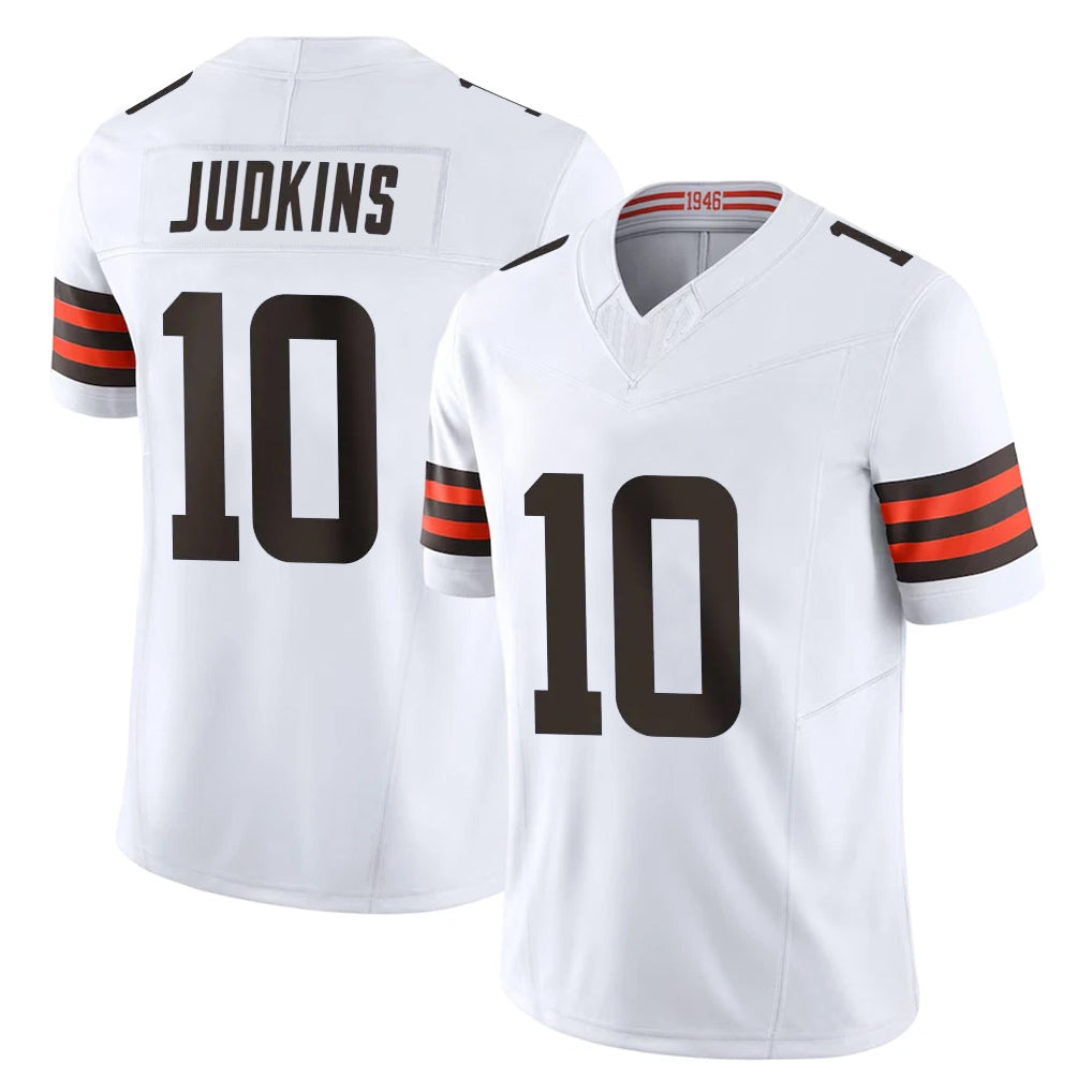 Elroe C.Browns #10 Quinshon Judkins Player White Vapor F.U.S.E. Limited Home Game Stitched Jerseys