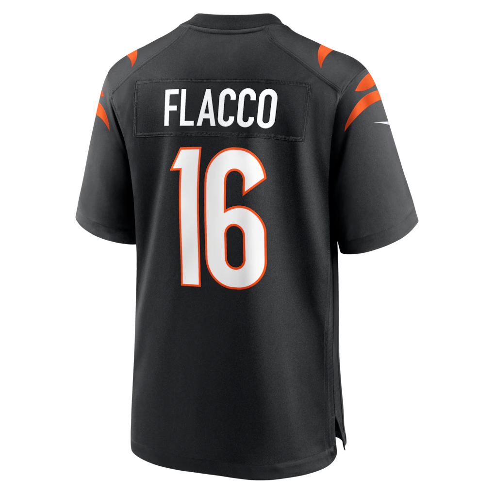 Elroe C.Bengals #16 Bengals Joe Flacco Black Team Game Stitched Jerseys