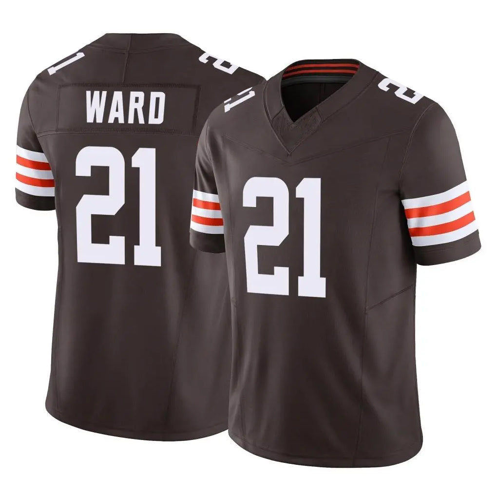 Elroe C.Browns #21 Denzel Ward Player Brown Vapor F.U.S.E. Limited Home Game Stitched Jerseys