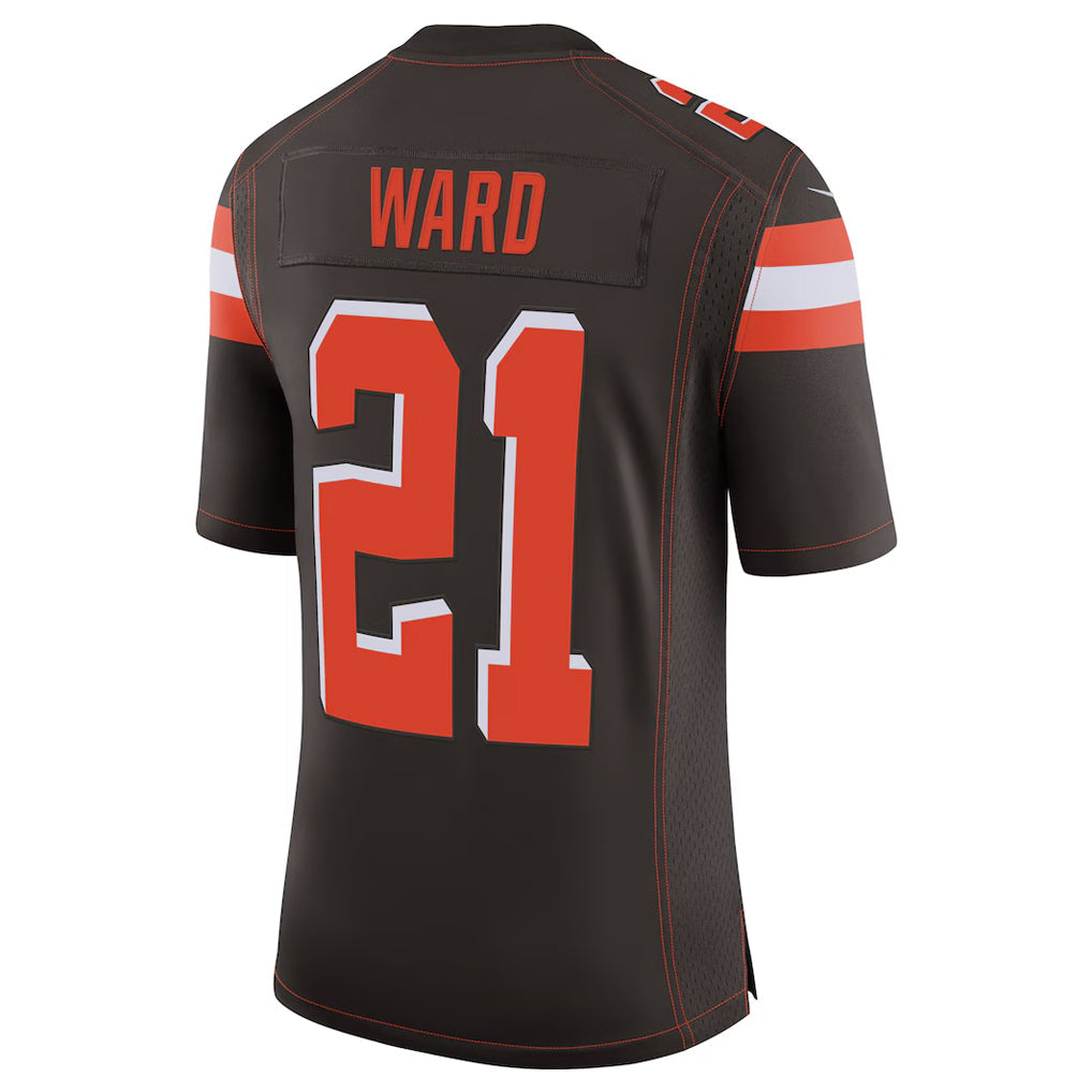Elroe C.Browns #21 Denzel Ward Player Brown Vapor Limited Football Jerseys