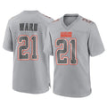 Elroe C.Browns #21 Denzel Ward Player Gray Atmosphere Fashion Game Stitched Jerseys