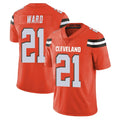 Elroe C.Browns #21 Denzel Ward Player Orange Alternate Vapor Untouchable Limited Home Game Stitched Jerseys