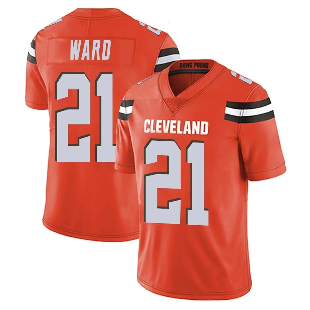 Elroe C.Browns #21 Denzel Ward Player Orange Alternate Vapor Untouchable Limited Home Game Stitched Jerseys