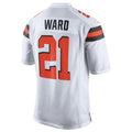 Elroe C.Browns #21 Denzel Ward Player White Vapor Limited Football Jerseys