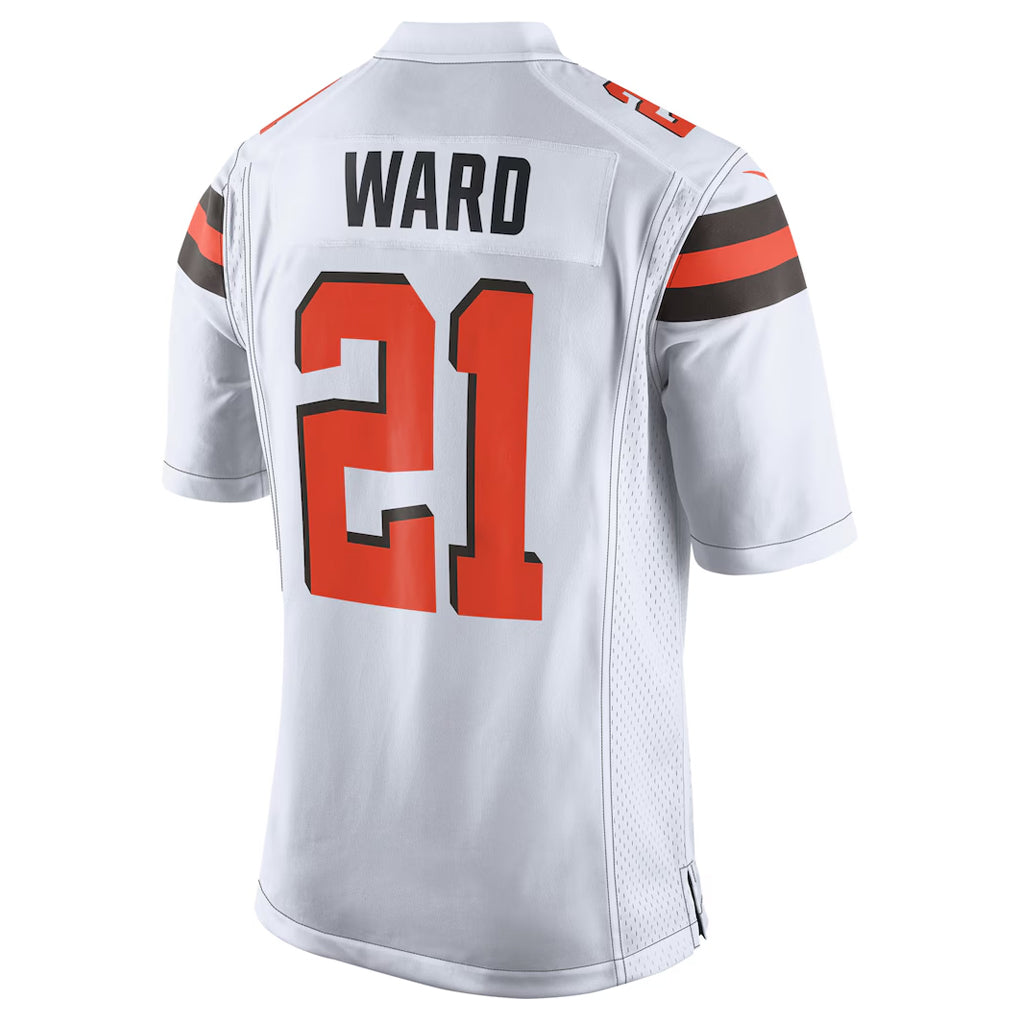 Elroe C.Browns #21 Denzel Ward Player White Vapor Limited Football Jerseys