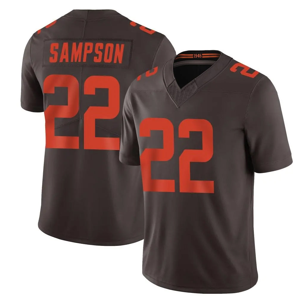 Elroe C.Browns #22 Dylan Sampson Player Brown Limited Vapor F.U.S.E. Alternate Game Stitched Jerseys