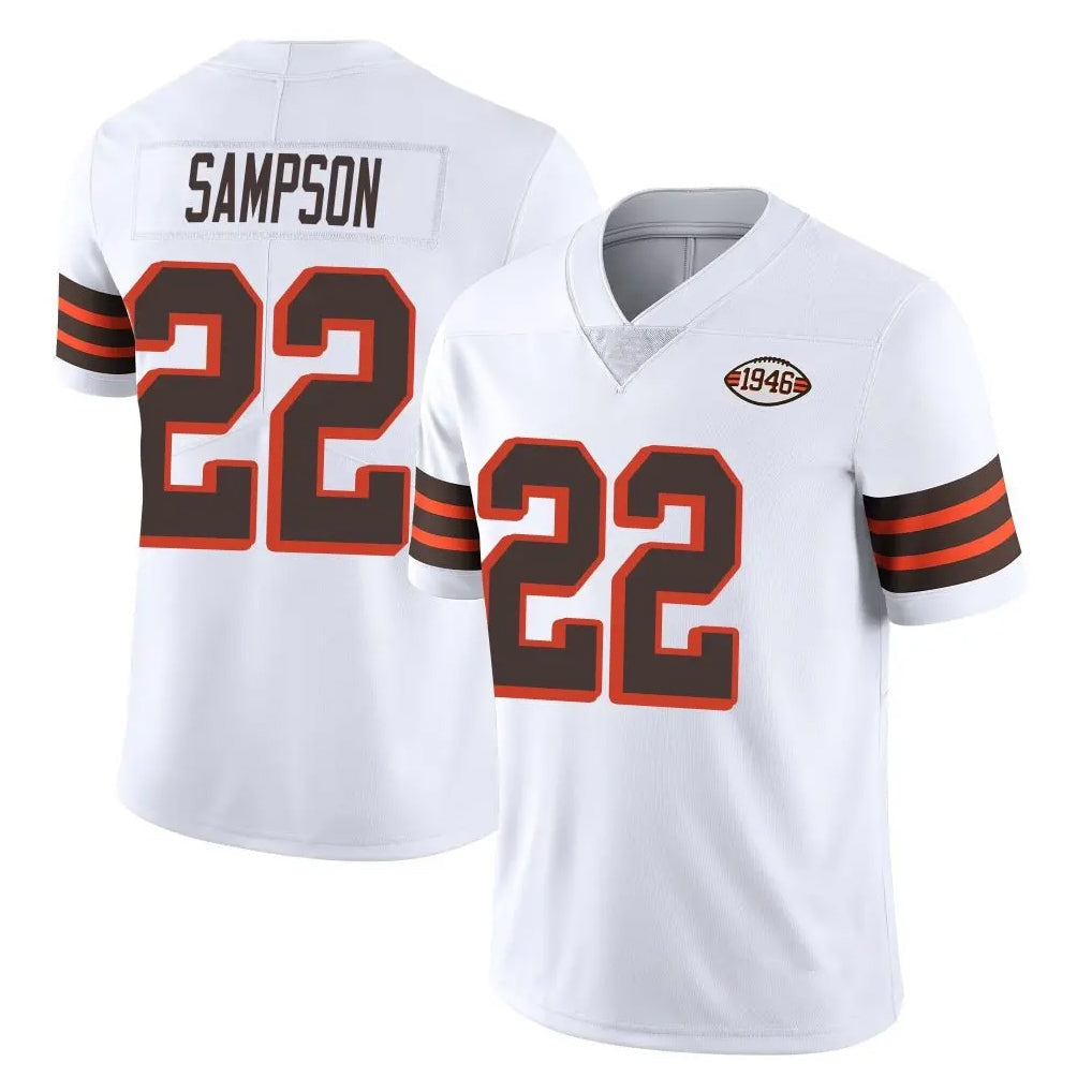 Elroe C.Browns #22 Dylan Sampson Player White Limited  Vapor 1946 Collection Alternate Game Stitched Jerseys