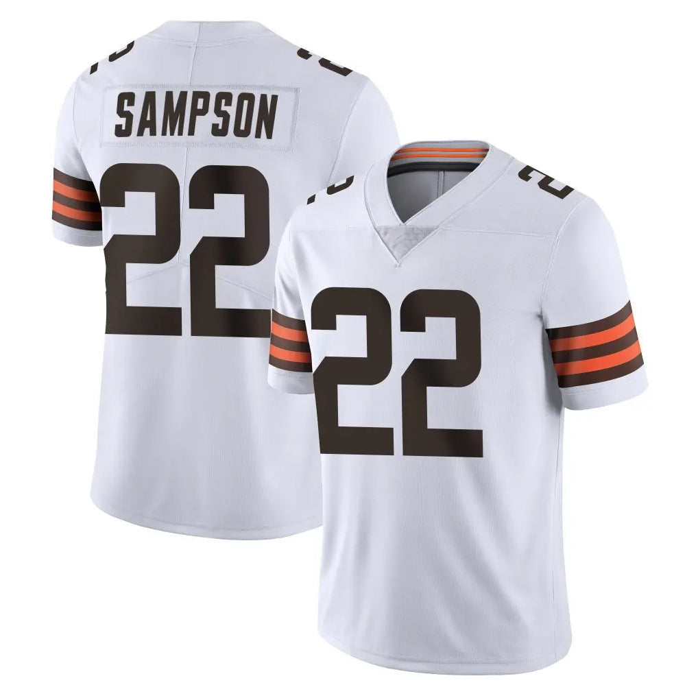 Elroe C.Browns #22 Dylan Sampson Player White Vapor Untouchable Limited Home Game Stitched Jerseys