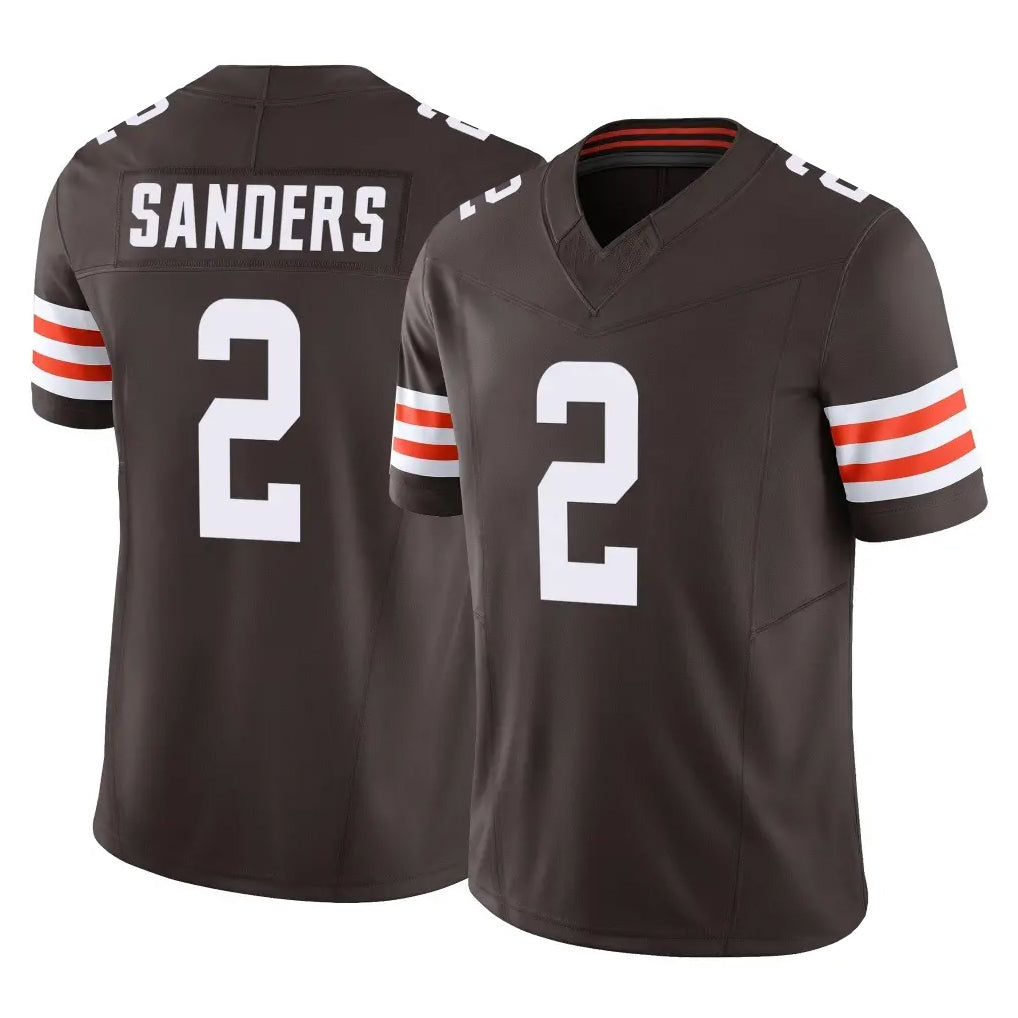 Elroe C.Browns #2 Shedeur Sanders Player Brown Vapor F.U.S.E. Limited Home Game Stitched Jerseys