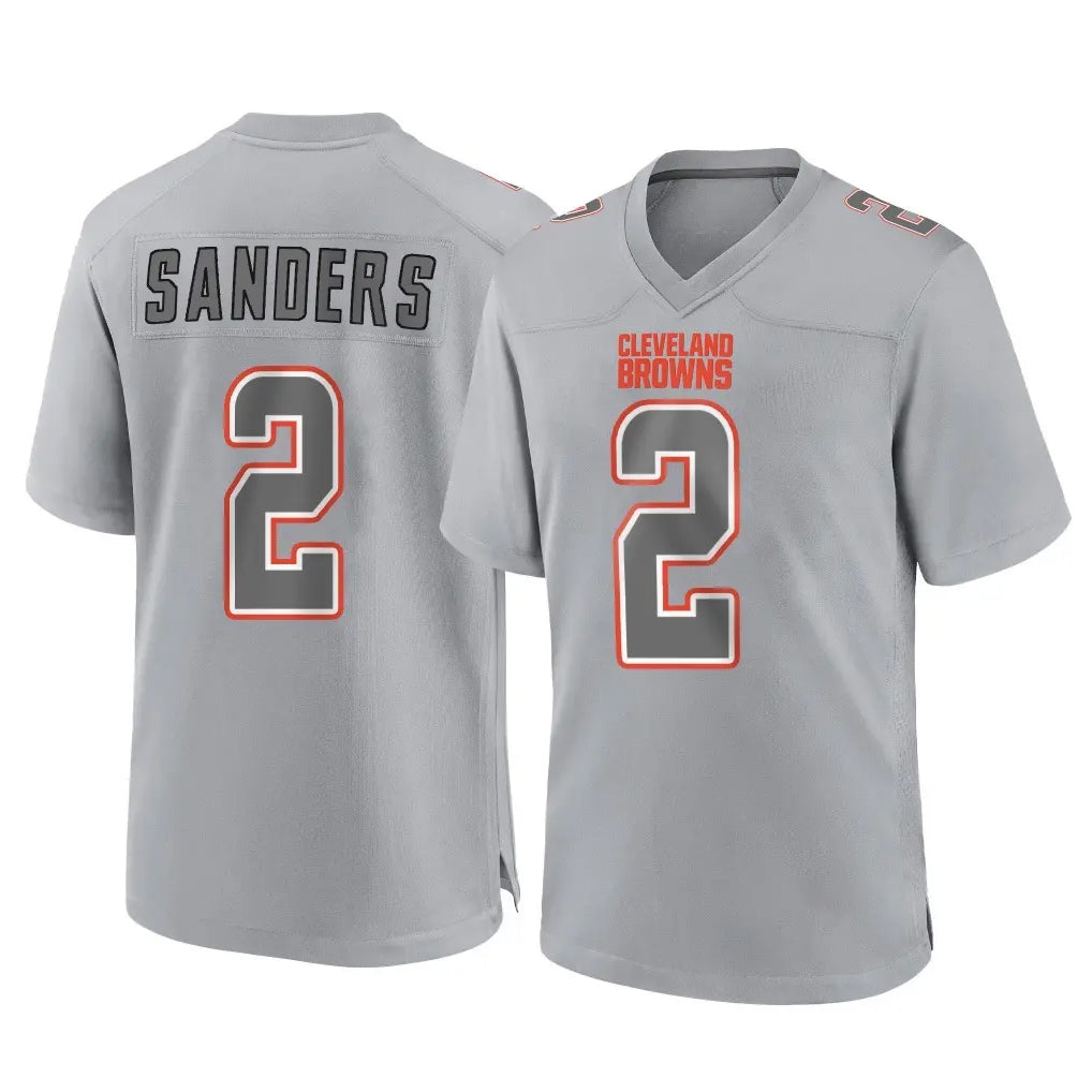Elroe C.Browns #2 Shedeur Sanders Player Gray Atmosphere Fashion Game Stitched Jerseys