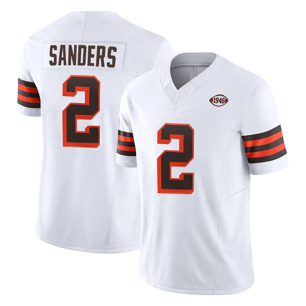 Elroe C.Browns #2 Shedeur Sanders Player White Limited Vapor F.U.S.E. Alternate Game Stitched Jerseys