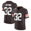 Elroe C.Browns #32 Jim Brown Player Brown Color Vapor Untouchable Limited Home Game Stitched Jerseys