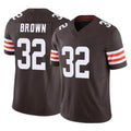 Elroe C.Browns #32 Jim Brown Player Brown Vapor F.U.S.E. Limited Home Game Stitched Jerseys