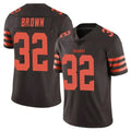 Elroe C.Browns #32 Jim Brown Player Browns Color Rush Limited Home Game Stitched Jerseys