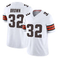 Elroe C.Browns #32 Jim Brown Player White Vapor F.U.S.E. Limited Home Game Stitched Jerseys