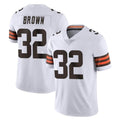 Elroe C.Browns #32 Jim Brown Player White Vapor Untouchable Limited Home Game Stitched Jerseys