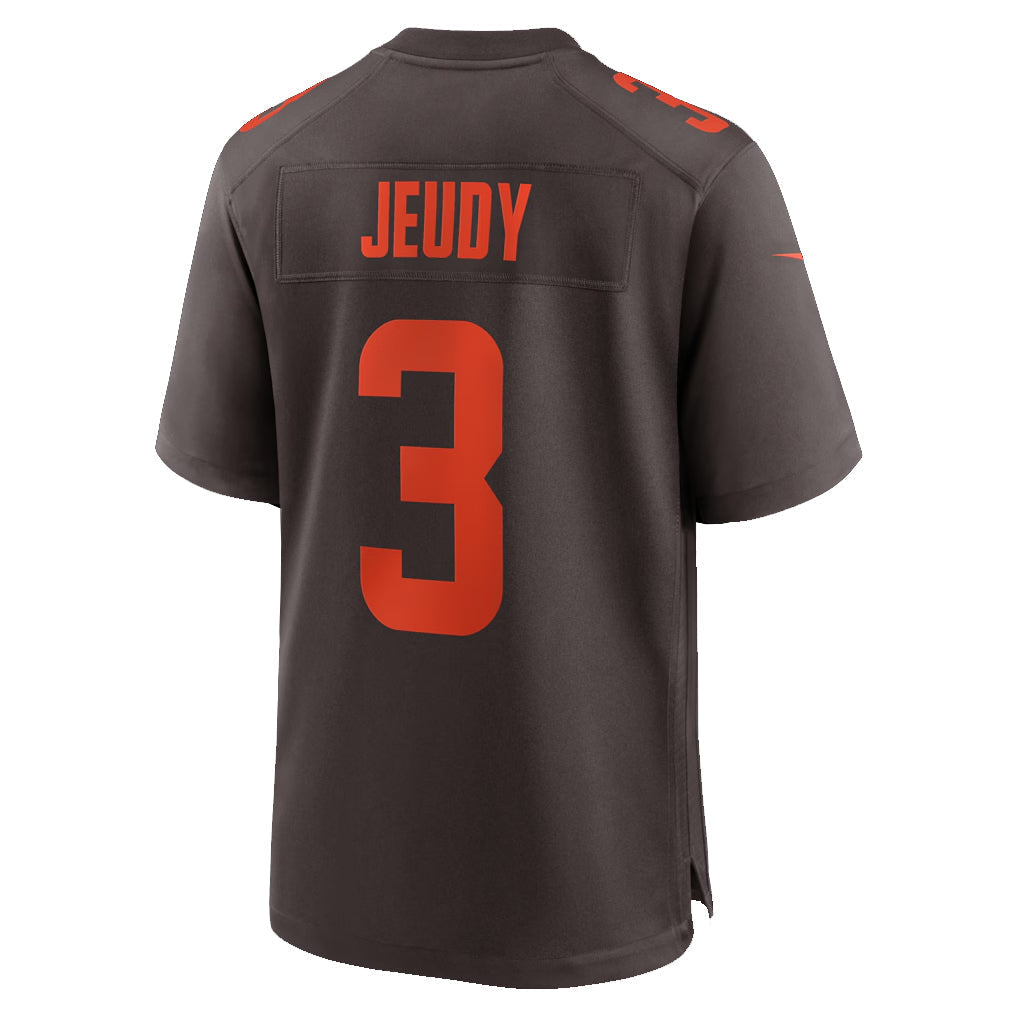 ElroeC.Browns #3 Jerry Jeudy Player Brown Game Stitched Jerseys