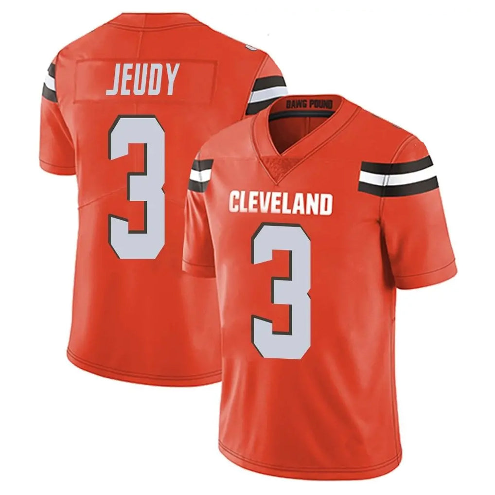 Elroe C.Browns #3 Jerry Jeudy Player Orange Alternate Vapor Untouchable Limited Home Game Stitched Jerseys