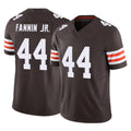 Elroe C.Browns #44 Harold Fannin Jr. Player Brown Vapor F.U.S.E. Limited Home Game Stitched Jerseys