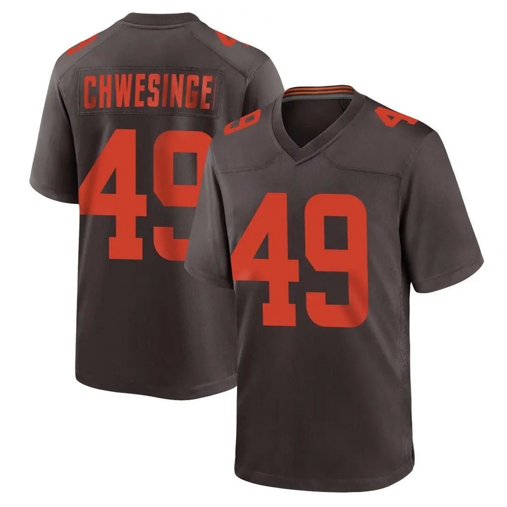 Elroe C.Browns #49 Carson Schwesinger Player Brown Alternate Home Game Stitched Jerseys