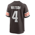 Elroe C.Browns #4 Deshaun Watson Brown Game Stitched Jerseys