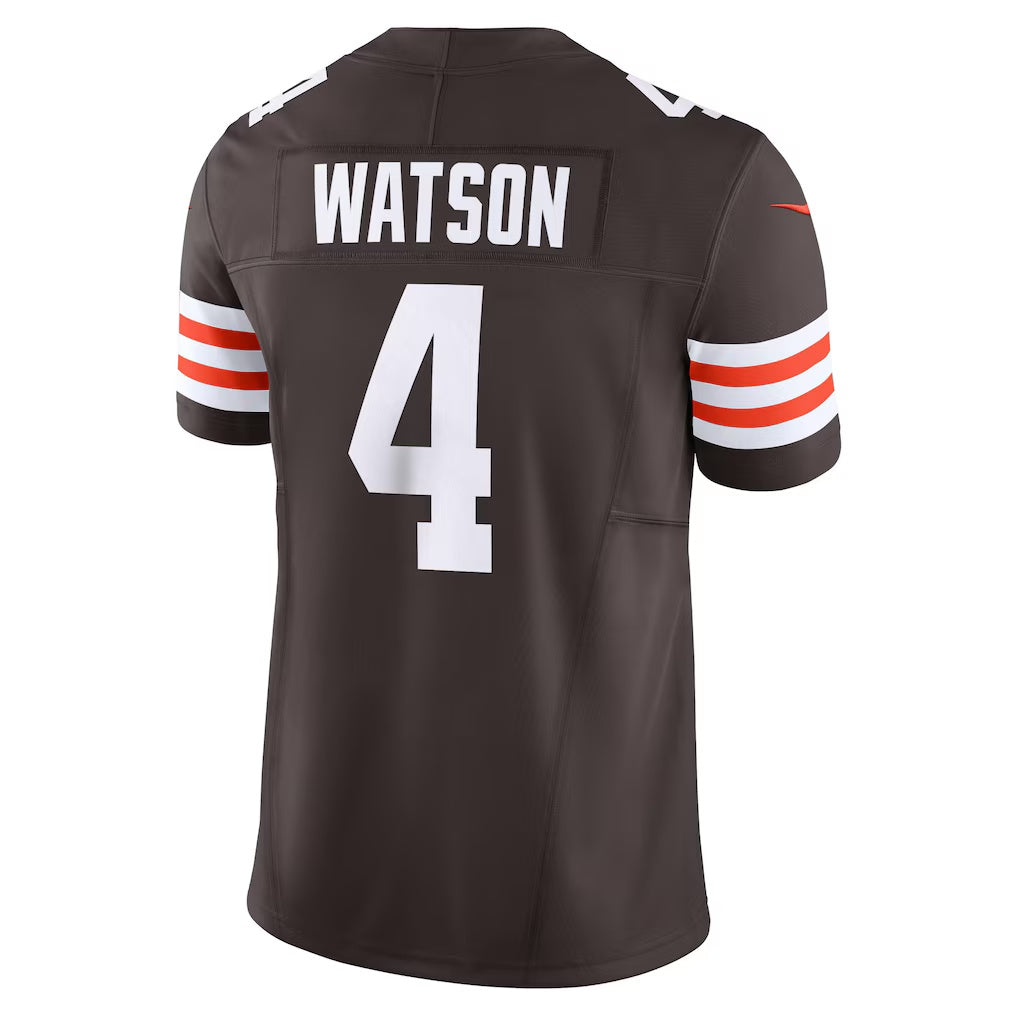 Elroe C.Browns #4 Deshaun Watson Brown Vapor F.U.S.E. Limited Stitched Jerseys