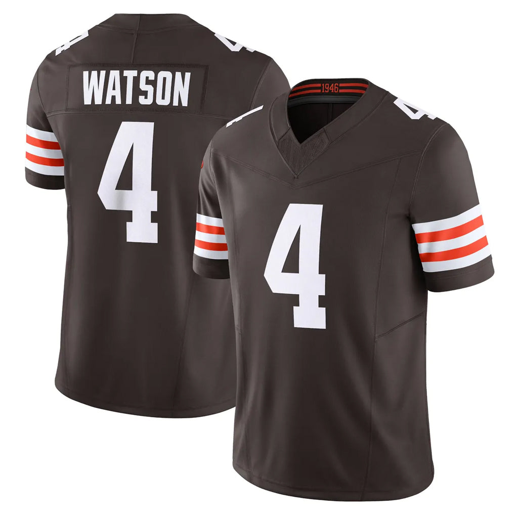Elroe C.Browns #4 Deshaun Watson Player Brown Vapor F.U.S.E. Limited Home Game Stitched Jerseys