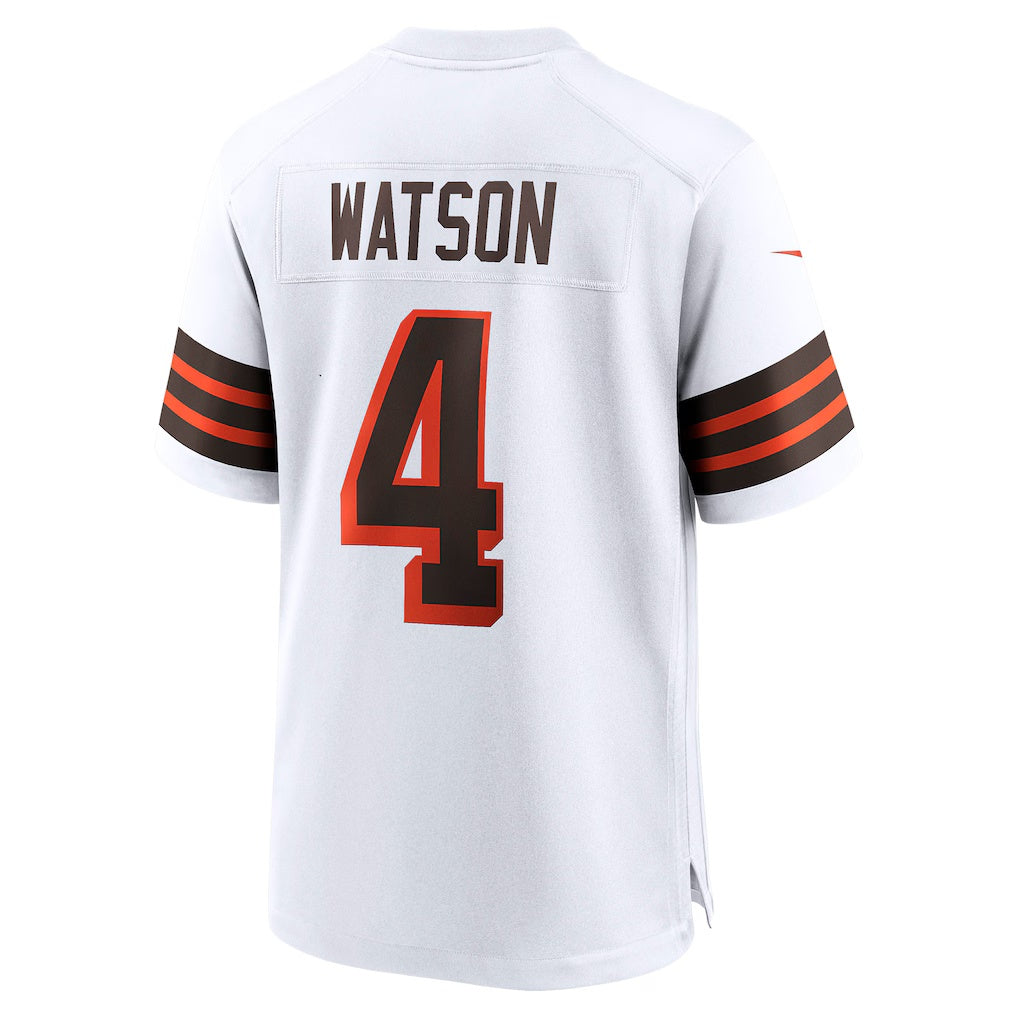 Elroe C.Browns #4 Deshaun Watson White Alternate Game Stitched Jerseys