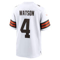 Elroe C.Browns #4 Deshaun Watson White Game Stitched Jerseys