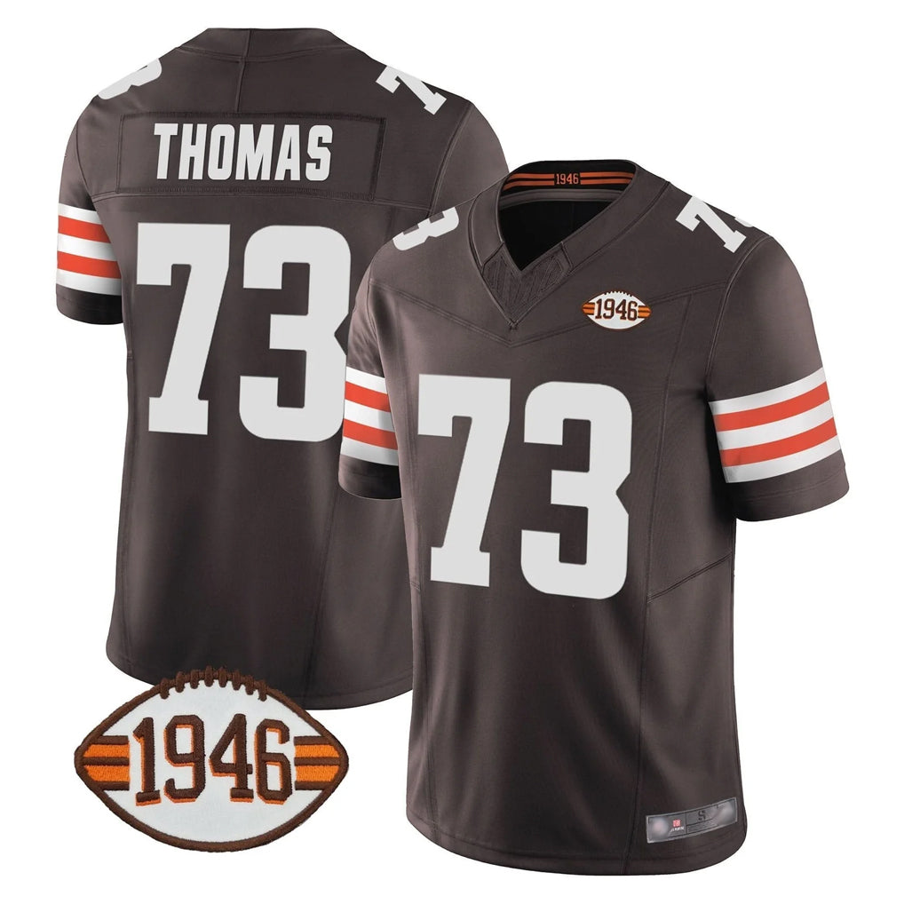 Elroe C.Browns #73 Joe Thomas Player Brown Vapor F.U.S.E. Limited Home Game Stitched Jerseys
