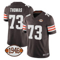 Elroe C.Browns #73 Joe Thomas Player Brown Vapor F.U.S.E. Limited Home Game Stitched Jerseys