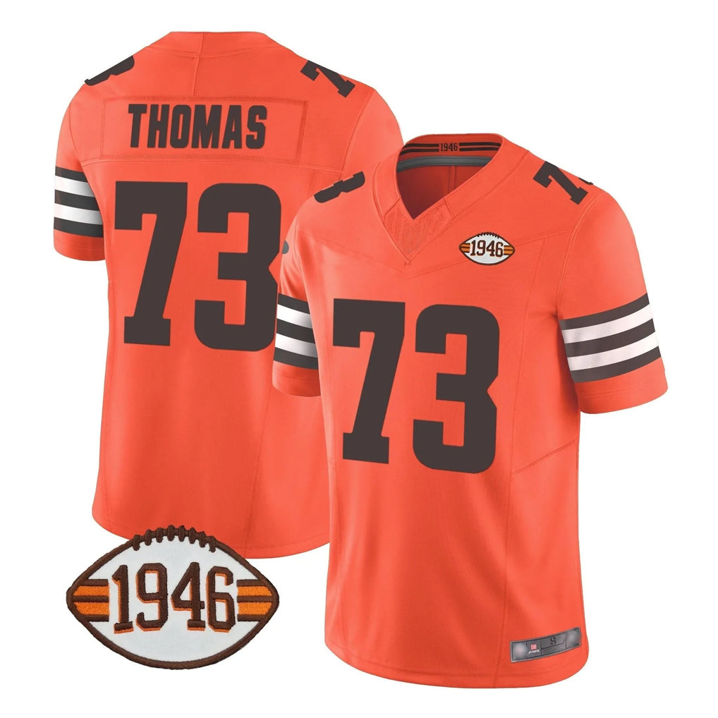 Elroe C.Browns #73 Joe Thomas Player Orange Alternate Limited Home Game Stitched Jerseys