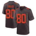 Elroe C.Browns #80 Jamari Thrash Player Brown Alternate Home Game Stitched Jerseys