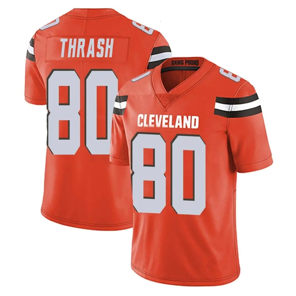 Elroe C.Browns #80 Jamari Thrash Player Orange Alternate Vapor Untouchable Limited Home Game Stitched Jerseys