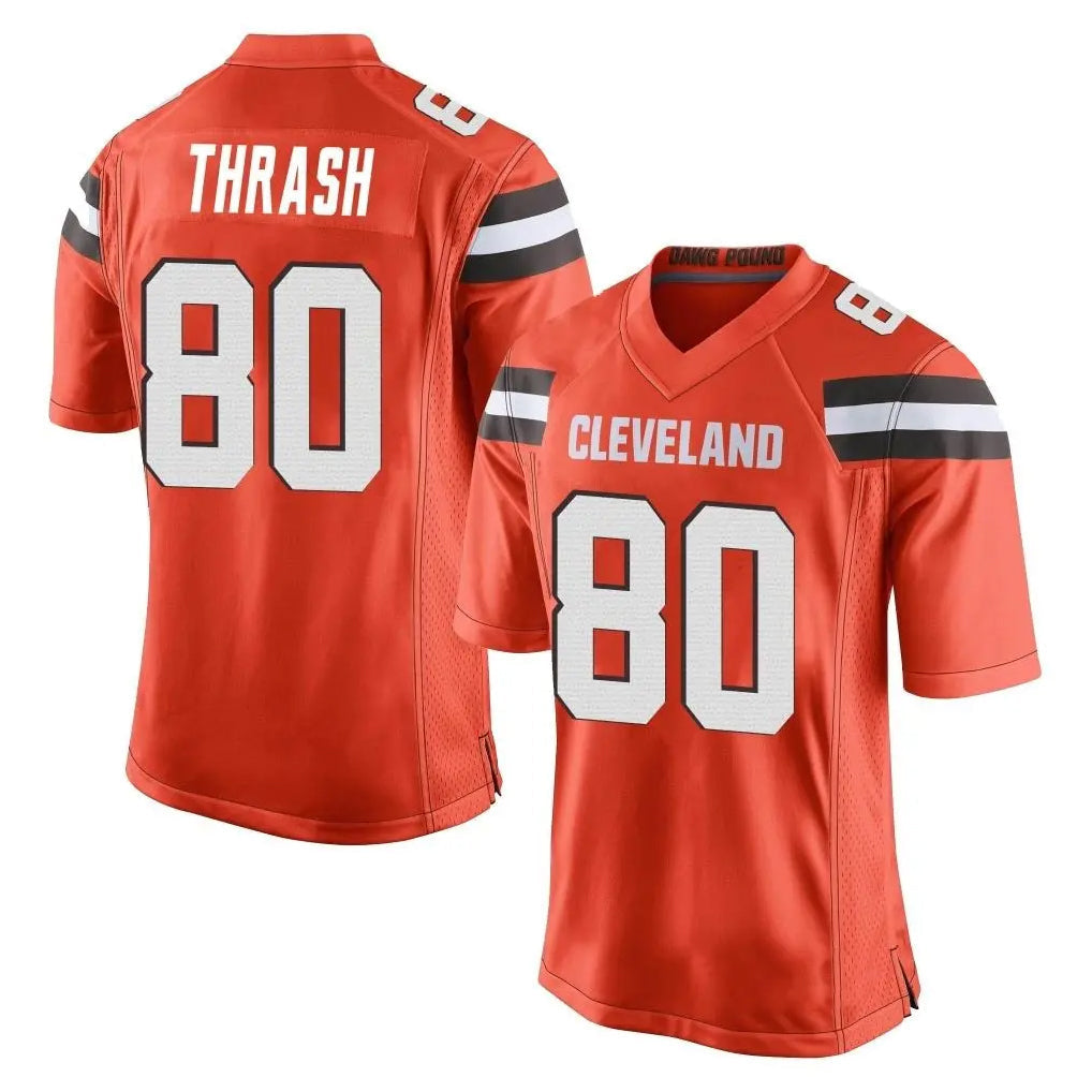 Elroe C.Browns #80 Jamari Thrash Player Orange Vapor Limited Home Game Stitched Jerseys