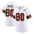 Elroe C.Browns #80 Jamari Thrash Player White Alternate Home Game Stitched Jerseys