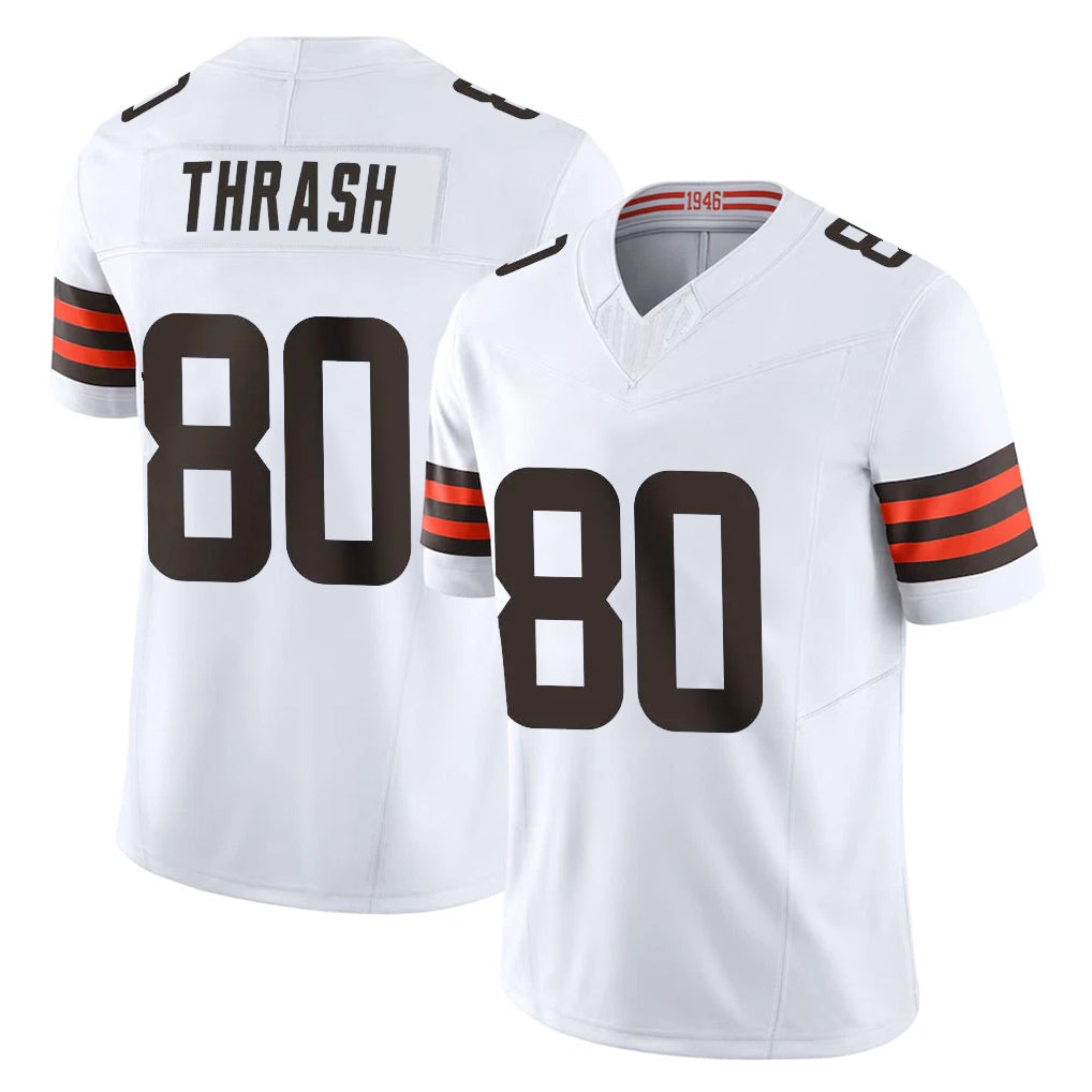 Elroe C.Browns #80 Jamari Thrash Player White Vapor F.U.S.E. Limited Home Game Stitched Jerseys