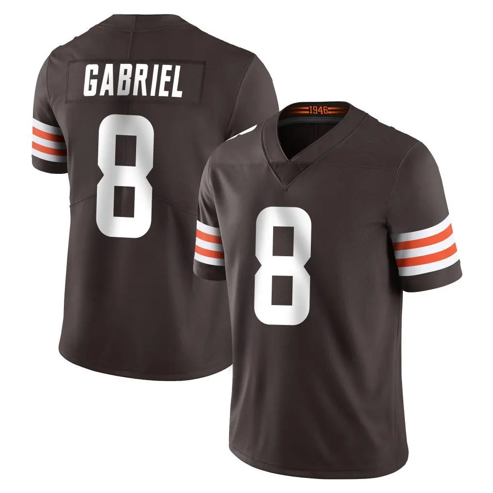 Elroe C.Browns #8 Dillon Gabriel Player Brown Color Vapor Untouchable Limited Home Game Stitched Jerseys