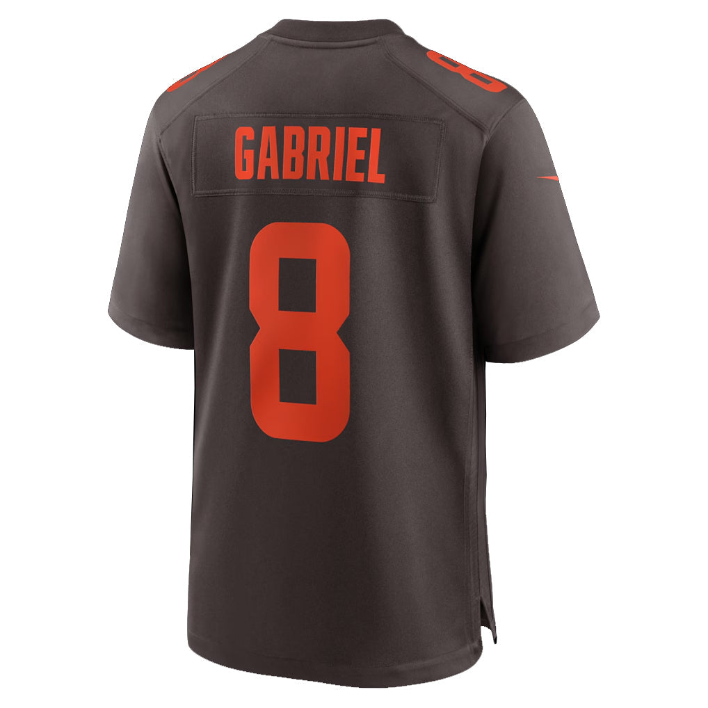 Elroe C.Browns #8 Dillon Gabriel Player Brown Game Stitched Jerseys