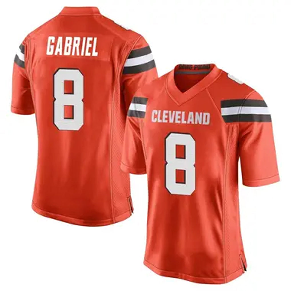 Elroe C.Browns #8 Dillon Gabriel Player Orange Game Stitched Jerseys