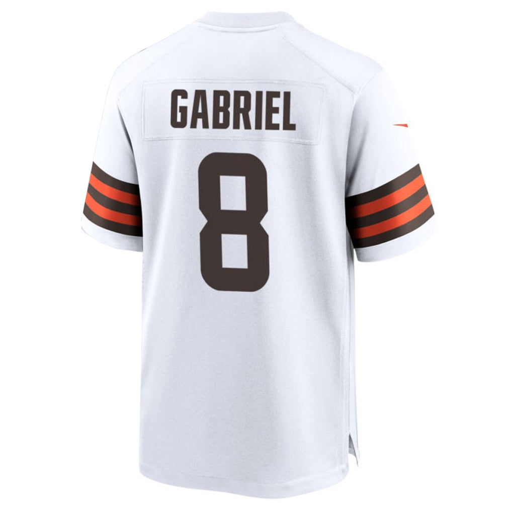 Elroe C.Browns #8 Dillon Gabriel Player White Home Game Stitched Jerseys
