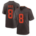 Elroe C.Browns #8 Jared Verse Player Brown Alternate Home Game Stitched Jerseys