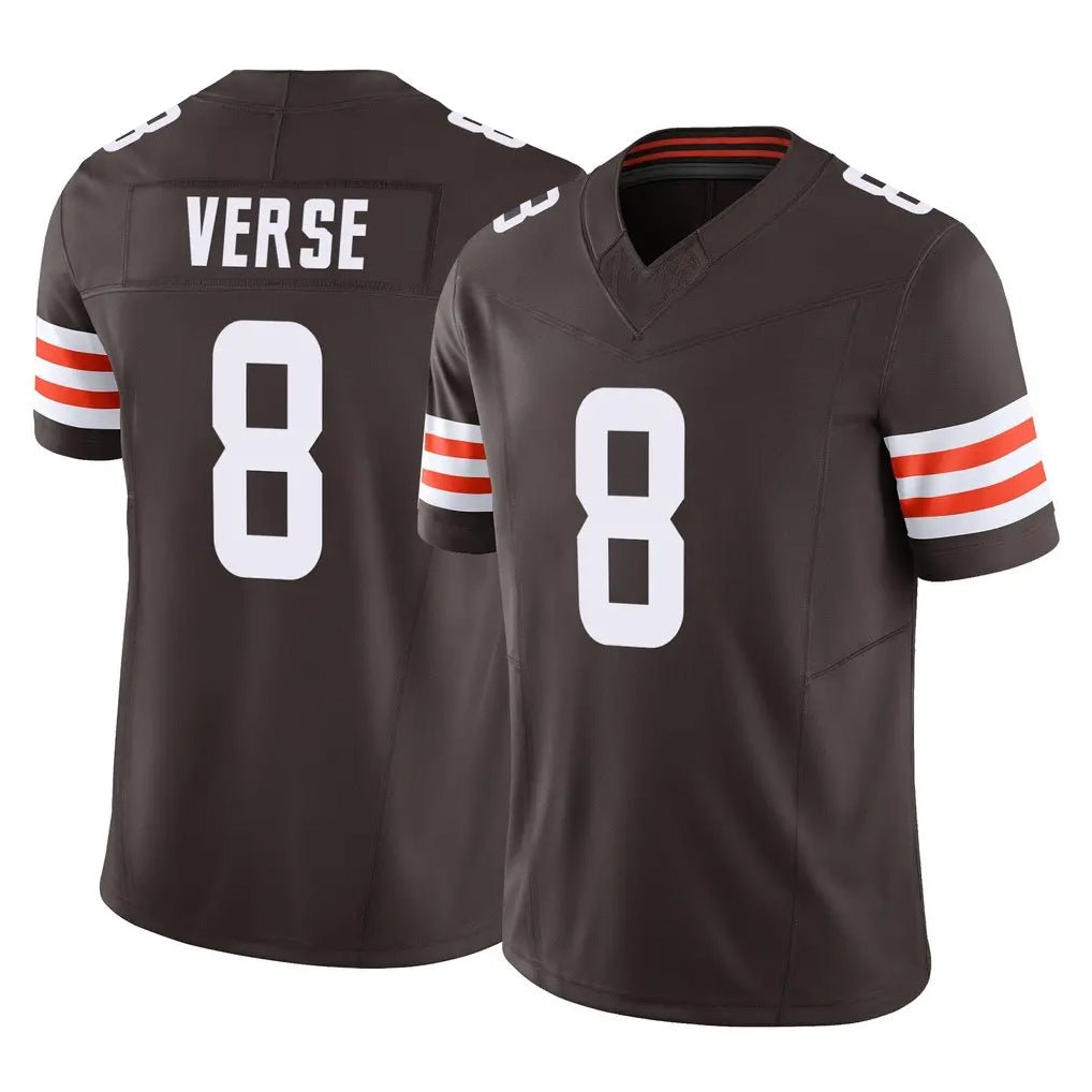Elroe C.Browns #8 Jared Verse Player Brown Vapor F.U.S.E. Limited Home Game Stitched Jerseys