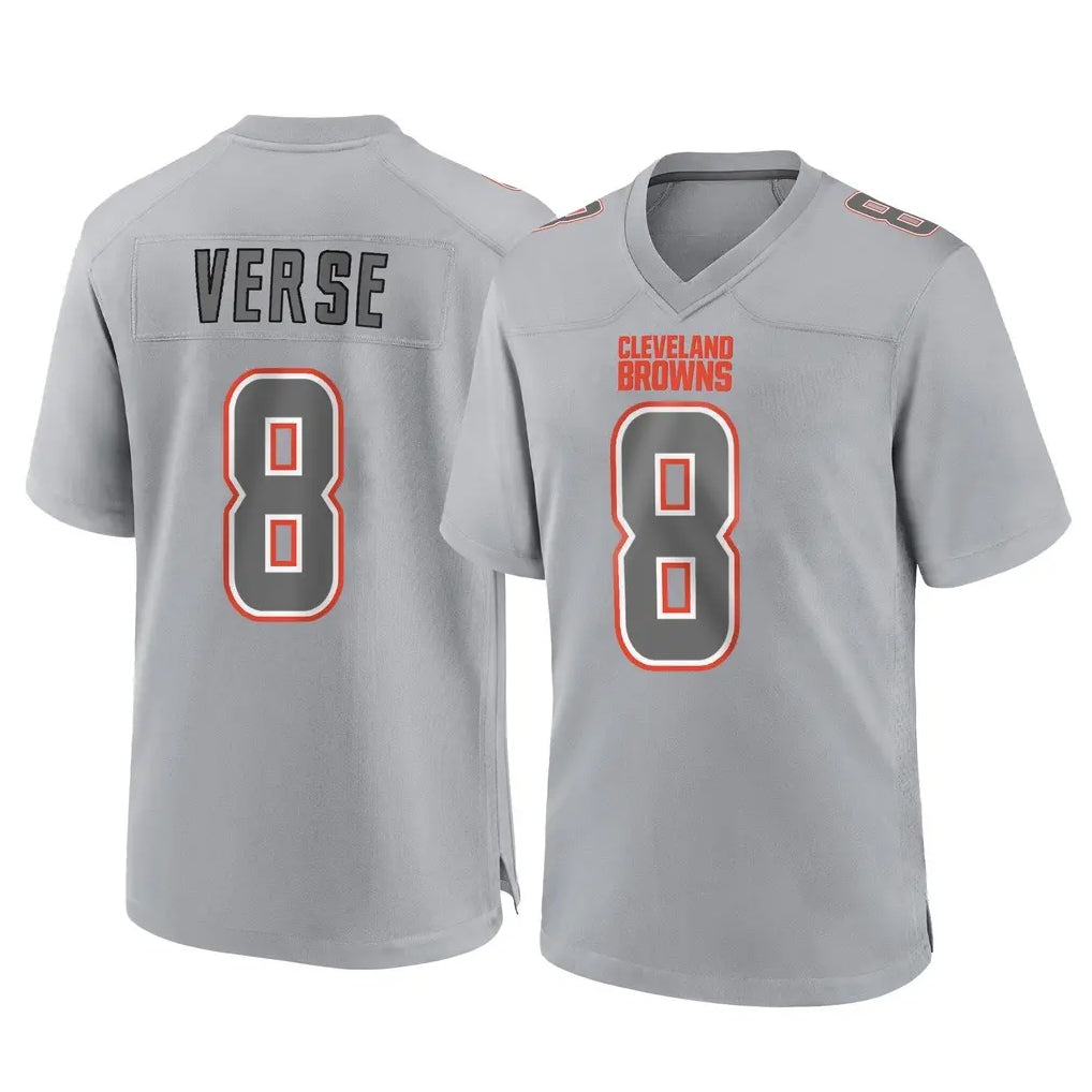 Elroe C.Browns #8 Jared Verse Player Gray Atmosphere Fashion Game Stitched Jerseys